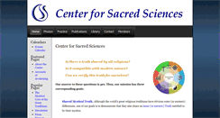 Desktop Screenshot of centerforsacredsciences.org