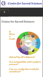 Mobile Screenshot of centerforsacredsciences.org