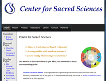 Tablet Screenshot of centerforsacredsciences.org